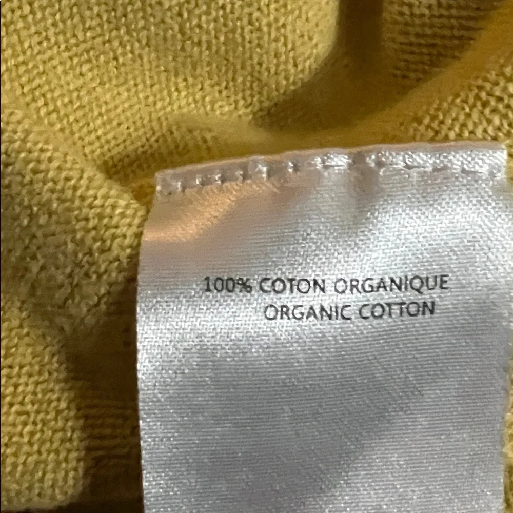 Lello Crewneck Sweater Size XXL Yellow 100% Organic Cotton Preppy Old Money - Picture 9 of 10